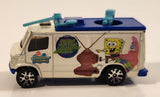 2006 Matchbox Nickelodeon SpongeBob Squarepants Bikini Bottom News TV News Truck Van News 12 Live White and Blue Die Cast Toy Car Vehicle