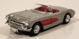 1999 New Ray 1957 Chevrolet Corvette Convertible Silver 1/43 Scale Die Cast Toy Car Vehicle