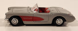 1999 New Ray 1957 Chevrolet Corvette Convertible Silver 1/43 Scale Die Cast Toy Car Vehicle