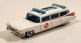 2010 Hot Wheels HW Premiere Ghostbusters Ecto-1 White Die Cast Toy Car Vehicle