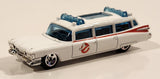 2010 Hot Wheels HW Premiere Ghostbusters Ecto-1 White Die Cast Toy Car Vehicle