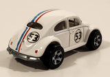 2014 Hot Wheels HW Workshop "The Love Bug" Volkswagen Beetle White Die Cast Toy Car Vehicle