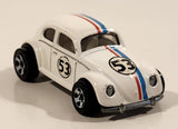 2014 Hot Wheels HW Workshop "The Love Bug" Volkswagen Beetle White Die Cast Toy Car Vehicle