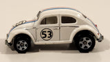 2014 Hot Wheels HW Workshop "The Love Bug" Volkswagen Beetle White Die Cast Toy Car Vehicle