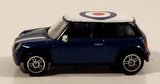 RealToy BMW New Mini Cooper Target Bullseye Dark Blue 1/56 Scale Die Cast Toy Car Vehicle