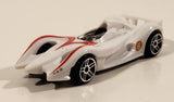 2008 Hot Wheels Speed Racer Movie Mach 6 White Plastic Die Cast Toy Car Vehicle PR5