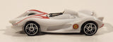 2008 Hot Wheels Speed Racer Movie Mach 6 White Plastic Die Cast Toy Car Vehicle PR5