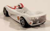 2008 Hot Wheels Speed Racer Movie Mach 6 White Plastic Die Cast Toy Car Vehicle PR5