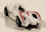 2008 Hot Wheels Speed Racer Movie Mach 6 White Plastic Die Cast Toy Car Vehicle PR5