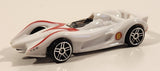 2008 Hot Wheels Speed Racer Movie Mach 6 White Plastic Die Cast Toy Car Vehicle PR5