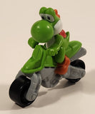 2014 McDonald's Nintendo Switch Mario Kart 8 Deluxe Yoshi Grey Plastic Toy Motorcycle Bike Vehicle
