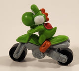 2014 McDonald's Nintendo Switch Mario Kart 8 Deluxe Yoshi Grey Plastic Toy Motorcycle Bike Vehicle