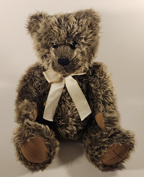 2001 Ty Classic Winthrop Brown Teddy Bear with Bow 12" Stuffed Plush Toy