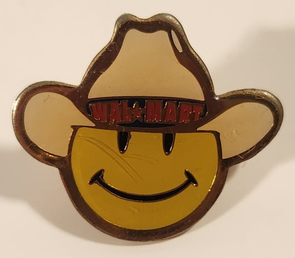 Walmart Cowboy Hat Smiley Face Enamel Metal Lapel Pin