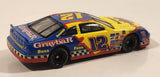 Action Racing NASCAR Kenny Wallace #12 Ford Thunderbird Bussmann Graybar Blue and Yellow Die Cast Toy Car Vehicle