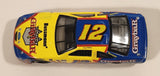Action Racing NASCAR Kenny Wallace #12 Ford Thunderbird Bussmann Graybar Blue and Yellow Die Cast Toy Car Vehicle