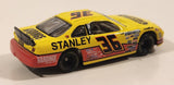 Action Racing NASCAR Jeff Burton #36 Pontiac Grand Prix Stanley Hardinge Yellow Die Cast Toy Car Vehicle