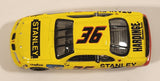 Action Racing NASCAR Jeff Burton #36 Pontiac Grand Prix Stanley Hardinge Yellow Die Cast Toy Car Vehicle