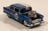Rare 2004 Playing Mantis Johnny Lightning 1955 Chevy Sedan #32 Blue with White Stripe 1/64 Scale Die Cast Toy Car Vehicle