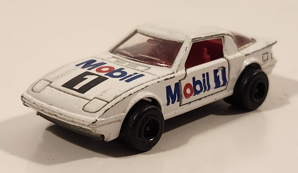 Majorette No. 257 Mazda RX7 Mobil 1 White 1/56 Scale Die Cast Toy Car Vehicle with Opening Doors