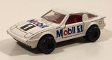 Majorette No. 257 Mazda RX7 Mobil 1 White 1/56 Scale Die Cast Toy Car Vehicle with Opening Doors