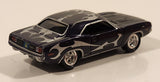 2005 Playing Mantis Johnny Lightning Muscle Cars U.S.A. 1970 Plymouth AAR Cuda Purple with Silver Flames 1/64 Scale Die Cast Toy Car Vehicle with Opening Hood
