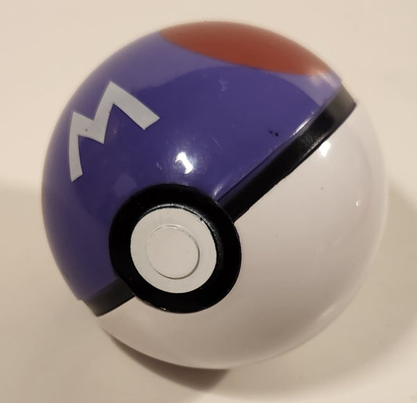 Nintendo Pokemon Pop Action Master Ball Pokeball Purple and White with The Letter M Plastic Toy Ball