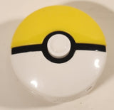 2019 McDonald's Pokemon Yellow and White Pokeball Disc Shooter Belt Clip On Plastic Toy with Disc