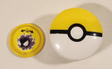 2019 McDonald's Pokemon Yellow and White Pokeball Disc Shooter Belt Clip On Plastic Toy with Disc