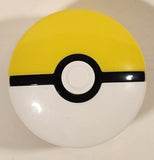2019 McDonald's Pokemon Yellow and White Pokeball Disc Shooter Belt Clip On Plastic Toy with Disc