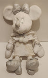 2010 Disney Store Minnie Mouse Christmas White with Silver Snowflakes 24" Plush Stuffed Toy