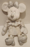 2010 Disney Store Minnie Mouse Christmas White with Silver Snowflakes 24" Plush Stuffed Toy