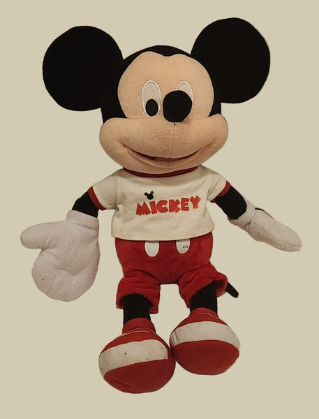 Disney Mickey Mouse White Shirt Red Shorts 20" Stuffed Plush Toy