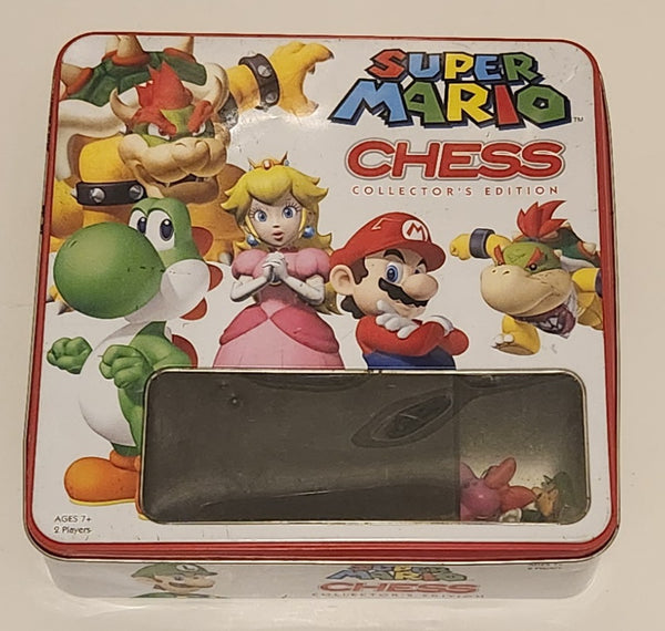 2009 Nintendo Super Mario Chess Collector's Edition Board Game in Tin Metal Box