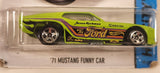 2014 Hot Wheels HW City '71 Mustang Funny Car Green Die Cast Toy Car Vehicle New in Package
