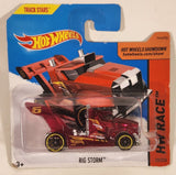 2014 Hot Wheels HW Race Rig Storm Red Die Cast Toy Car Vehicle Short Card New in Package