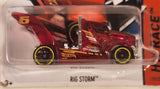 2014 Hot Wheels HW Race Rig Storm Red Die Cast Toy Car Vehicle Short Card New in Package