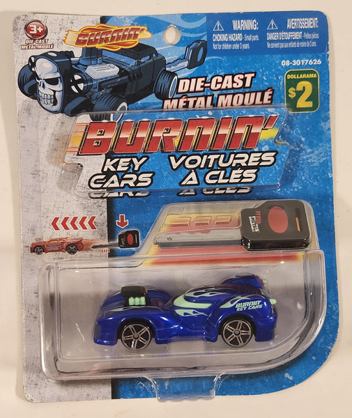 2011 Maisto Fresh Metal Burnin' Key Cars Blue Die Cast Toy Car Vehicle