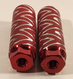 Outletny Red Metal Bicycle Bike Pegs Pair