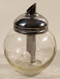 Clear Glass Sugar Dispenser with Stainless Steel Lid