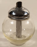 Clear Glass Sugar Dispenser with Stainless Steel Lid