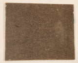 Buildings and Windmill with People Original 7 3/4" x 9 1/2" Hand Painted Oil Paint On Brown Hard Board