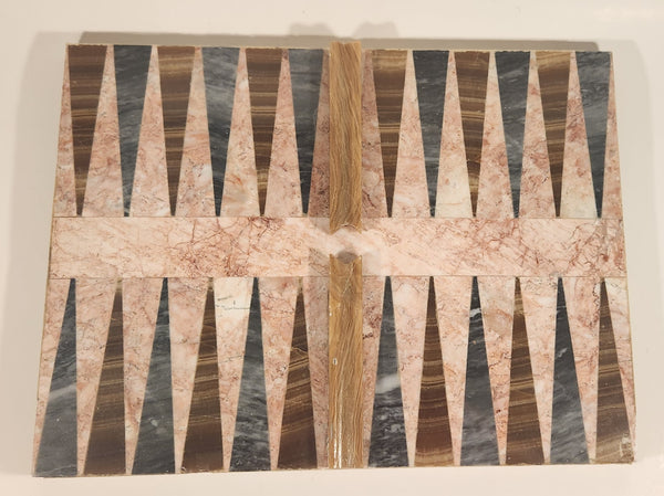 Vintage 1960s Italian Inlaid Marble Backgammon Board