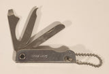 Vintage Bassett Trim Trio Knife Nailfile Bottle Opener Multi Tool Keychain