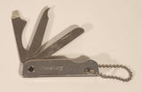 Vintage Bassett Trim Trio Knife Nailfile Bottle Opener Multi Tool Keychain