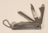 Vintage Bassett Trim Trio Knife Nailfile Bottle Opener Multi Tool Keychain