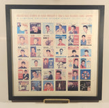 1992 Collectible Stamps Of Elvis Presley's 1960's RCA Records Label Covers A Limited Edition Stamp Sheet 66160 - 2 /4 Framed