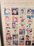 1992 Collectible Stamps Of Elvis Presley's 1960's RCA Records Label Covers A Limited Edition Stamp Sheet 66160 - 2 /4 Framed