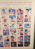 1992 Collectible Stamps Of Elvis Presley's 1960's RCA Records Label Covers A Limited Edition Stamp Sheet 66160 - 2 /4 Framed