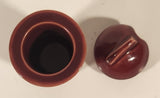 Antique 1930s Franciscan Ware Coronado Swirl Dark Red Burgundy Maroon Sauce Plate Sauce Bowl and Soy Sauce Pourer with Lid Dish Set